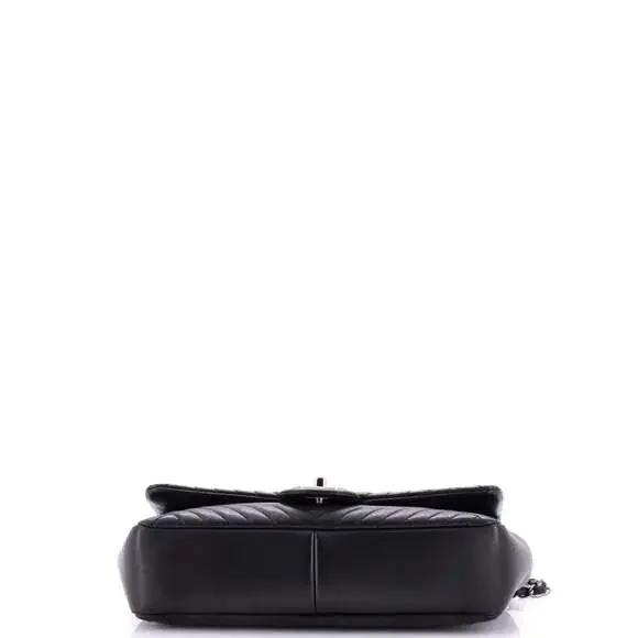 Chanel Cc Crossing Flap Bag Chevron #242416C42B - Picture 5 of 9